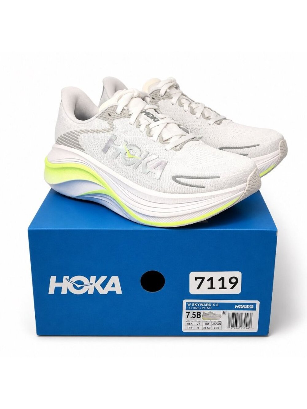 HOKA Skyward X 2 Supportive Womens 7.5 B White Metallic Carbon Running Shoes - Picture 2 of 11